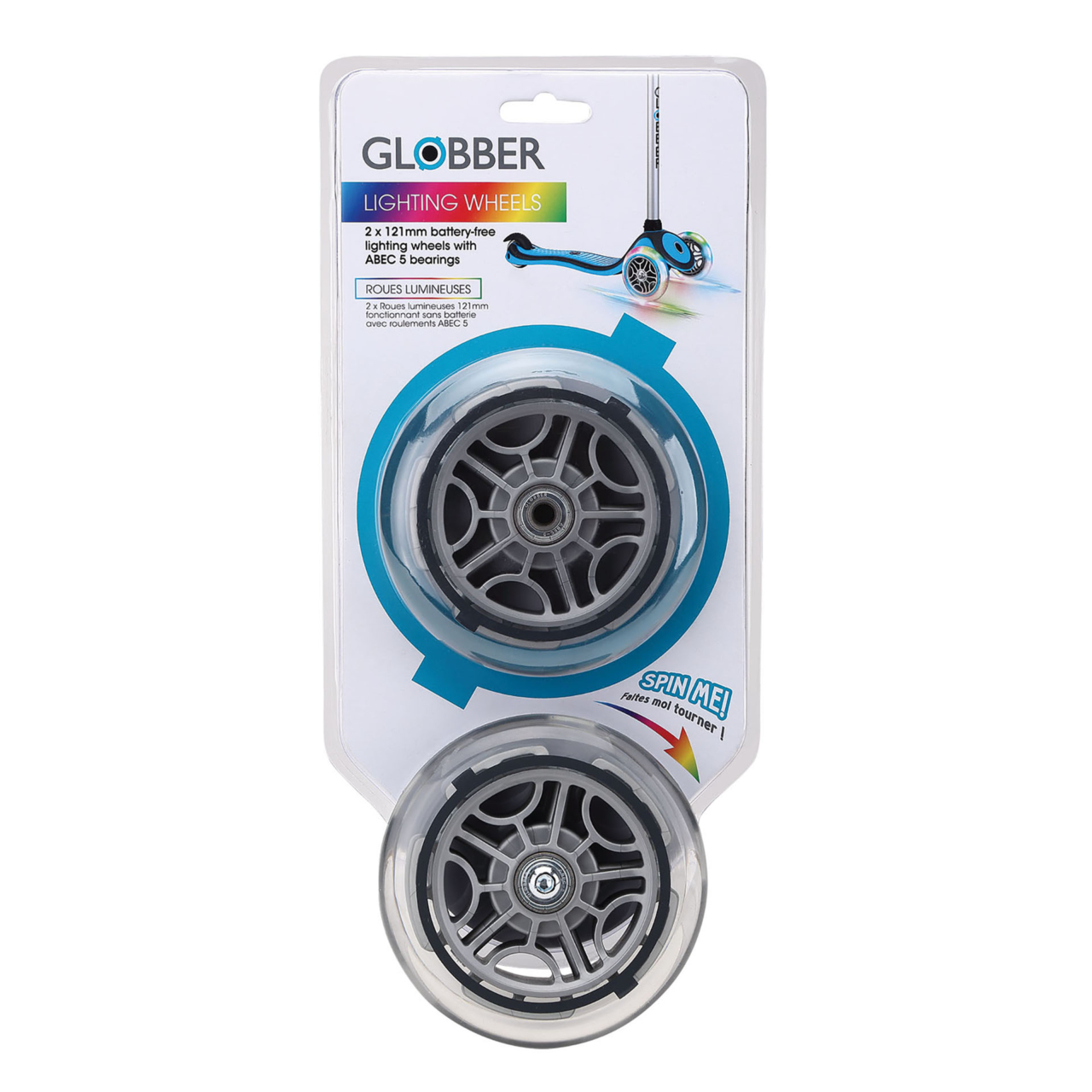 121mm Led Front Scooter Wheel Blister