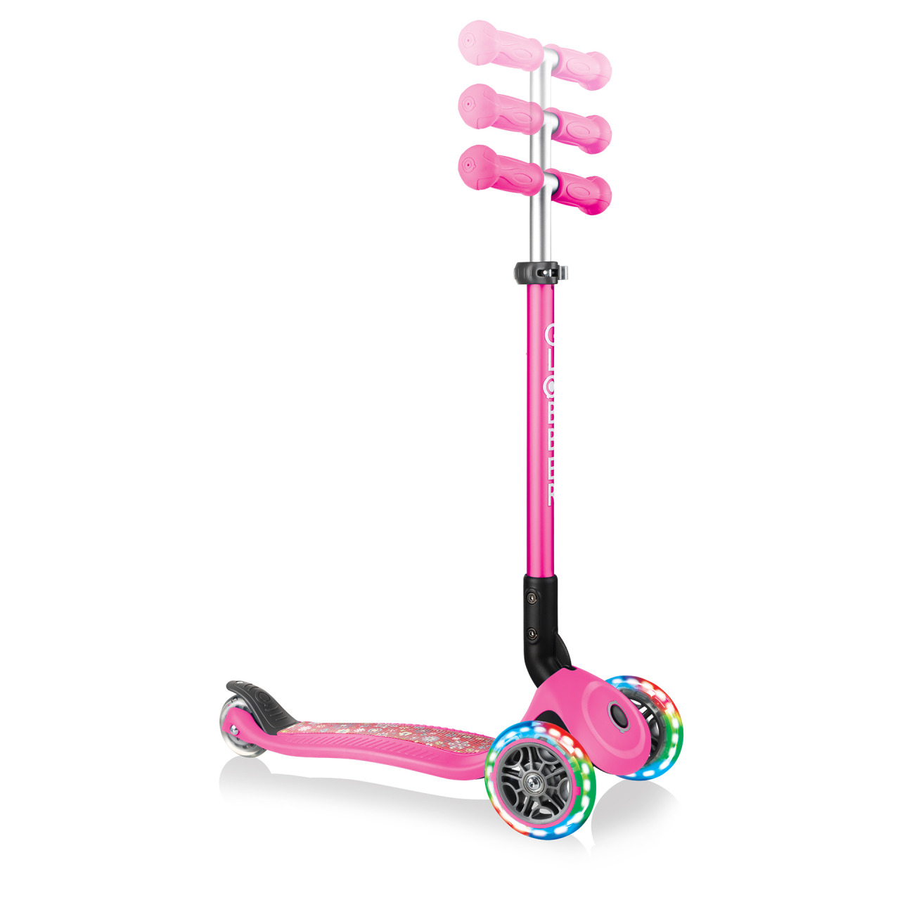3 Wheel Light Up Scooter With Adjustable T Bar
