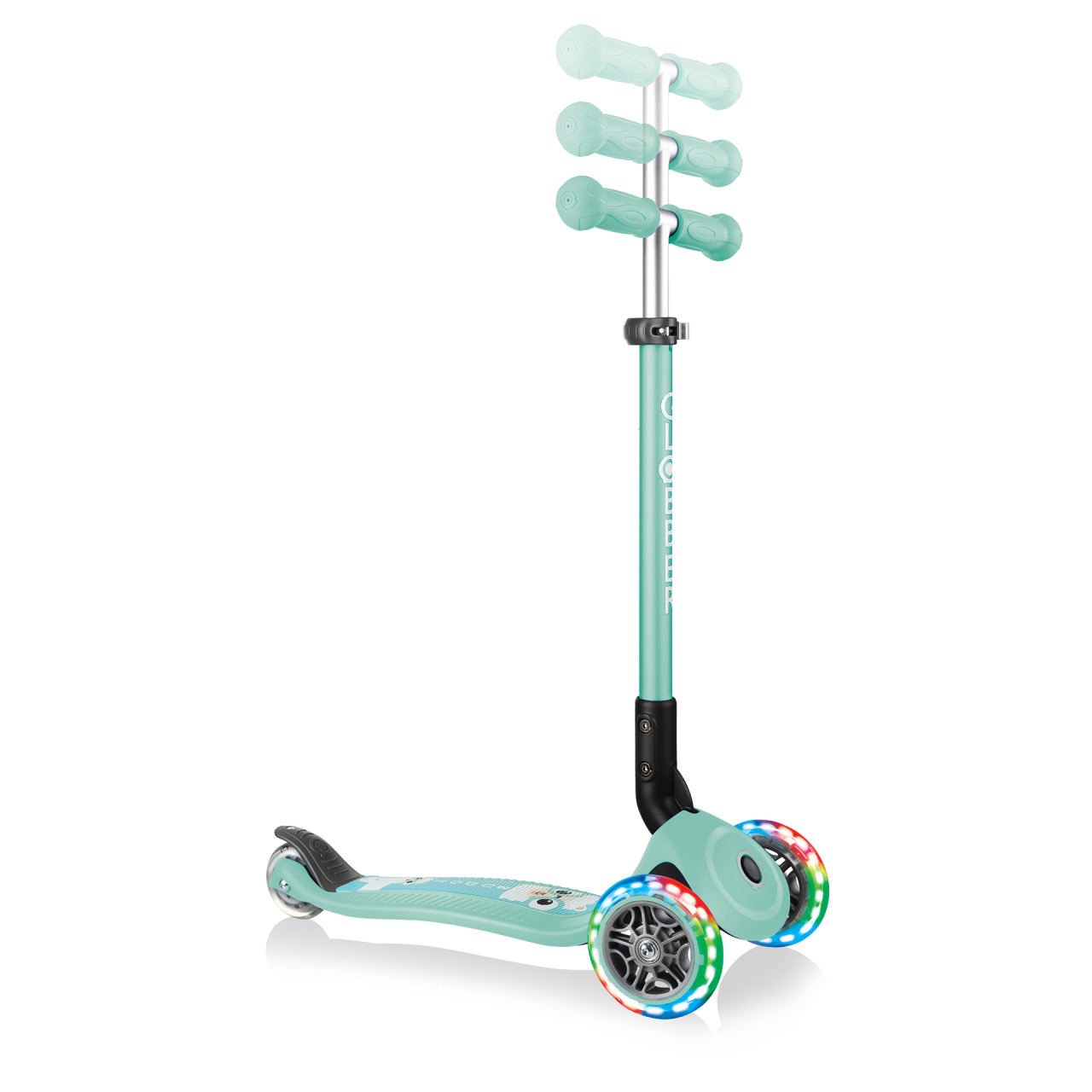 3 Wheel Light Up Scooter With Adjustable T Bar