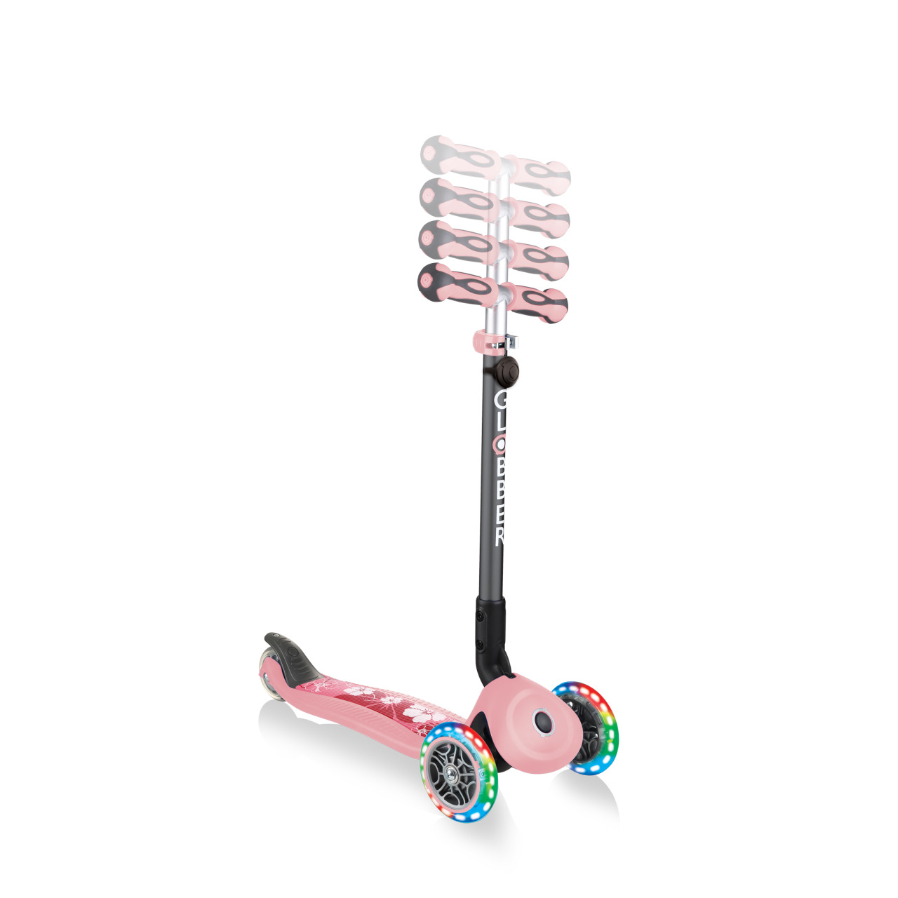 3 Wheel Scooter For Toddlers With Adjustable T Bar Globber GO UP DELUXE FANTASY LIGHTS