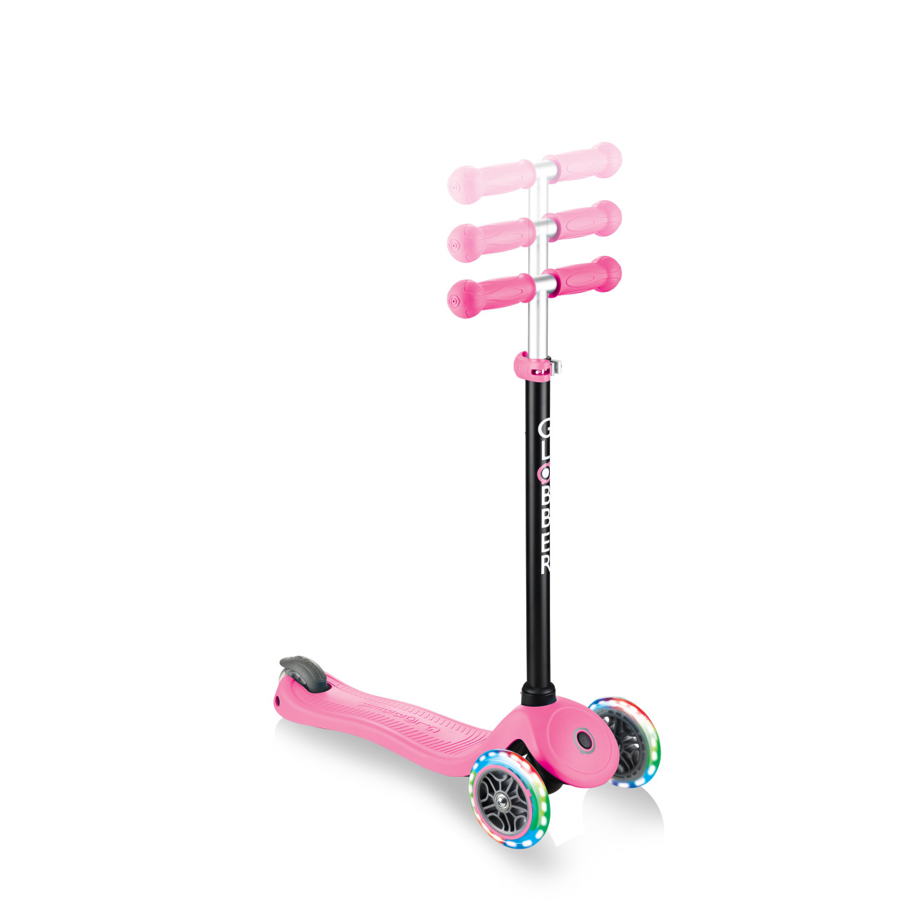 GO UP SPORTY PLUS LIGHTS Scooter With Seat With Adjustable T Bar Deep Pink