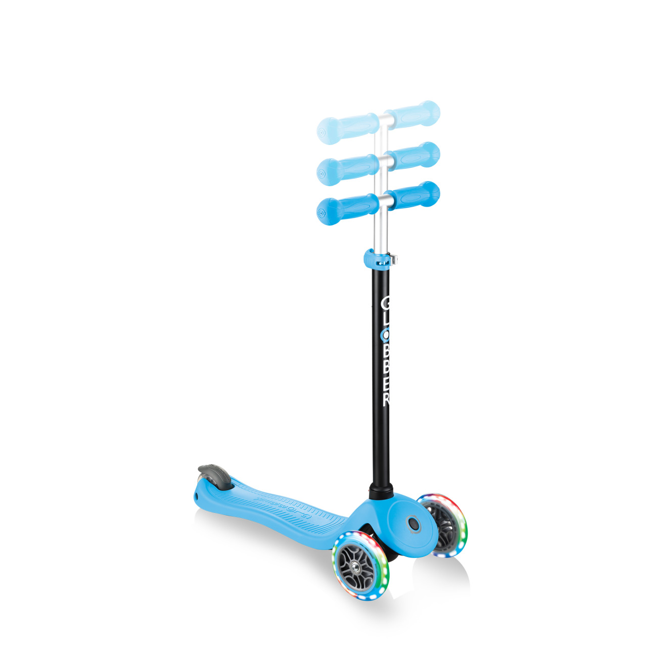 GO UP SPORTY PLUS LIGHTS Scooter With Seat With Adjustable T Bar Sky Blue