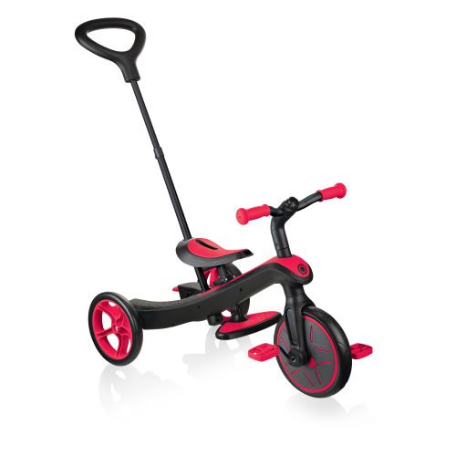 Globber EXPLORER TRIKE 3in1 All In One Baby Tricycle And Kids Balance Bike Stage1 Guided Trike New Red