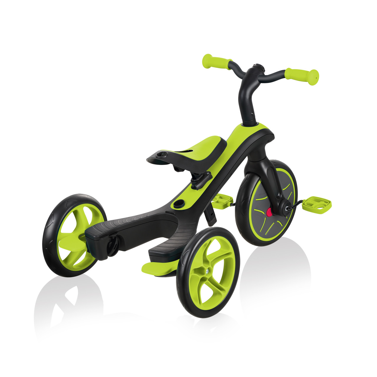 Globber EXPLORER TRIKE 3in1 All In One Baby Tricycle And Kids Balance Bike With Patented Wheel Mechanism Transformation Lime Green