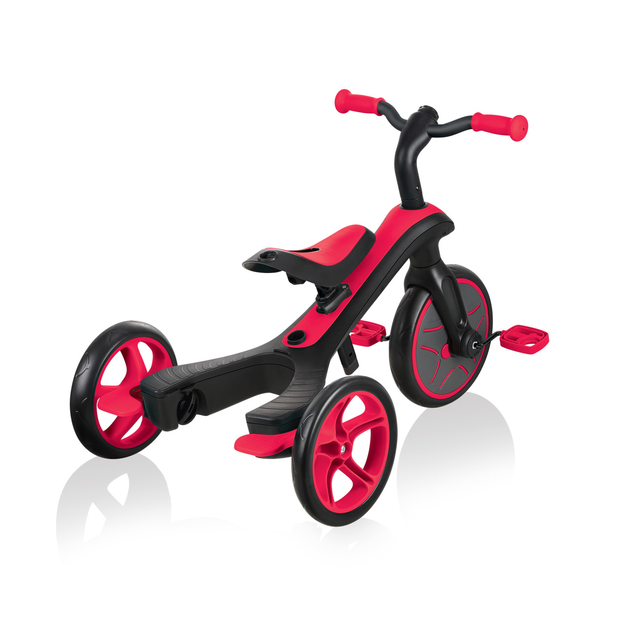 Globber EXPLORER TRIKE 4in1 All In One Baby Tricycle And Kids Balance Bike With Patented Wheel Mechanism Transformation New Red