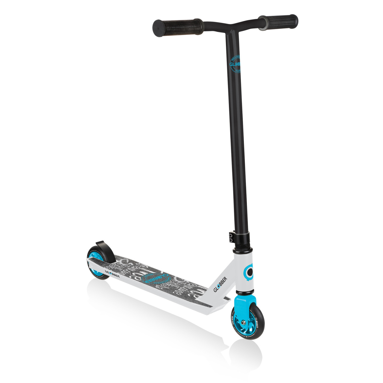 Globber GS 360 Best Stunt Scooters For Kids And Teens Aged 8 Fixed Handlebars White