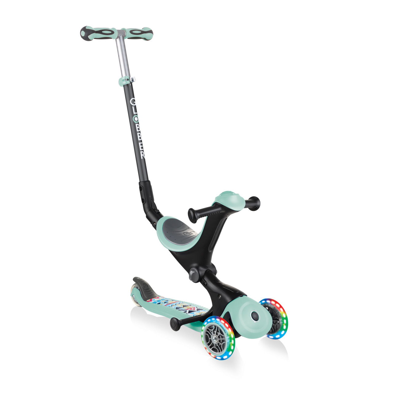 Scooter With Seat For Toddlers Globber GO UP DELUXE FANTASY LIGHTS