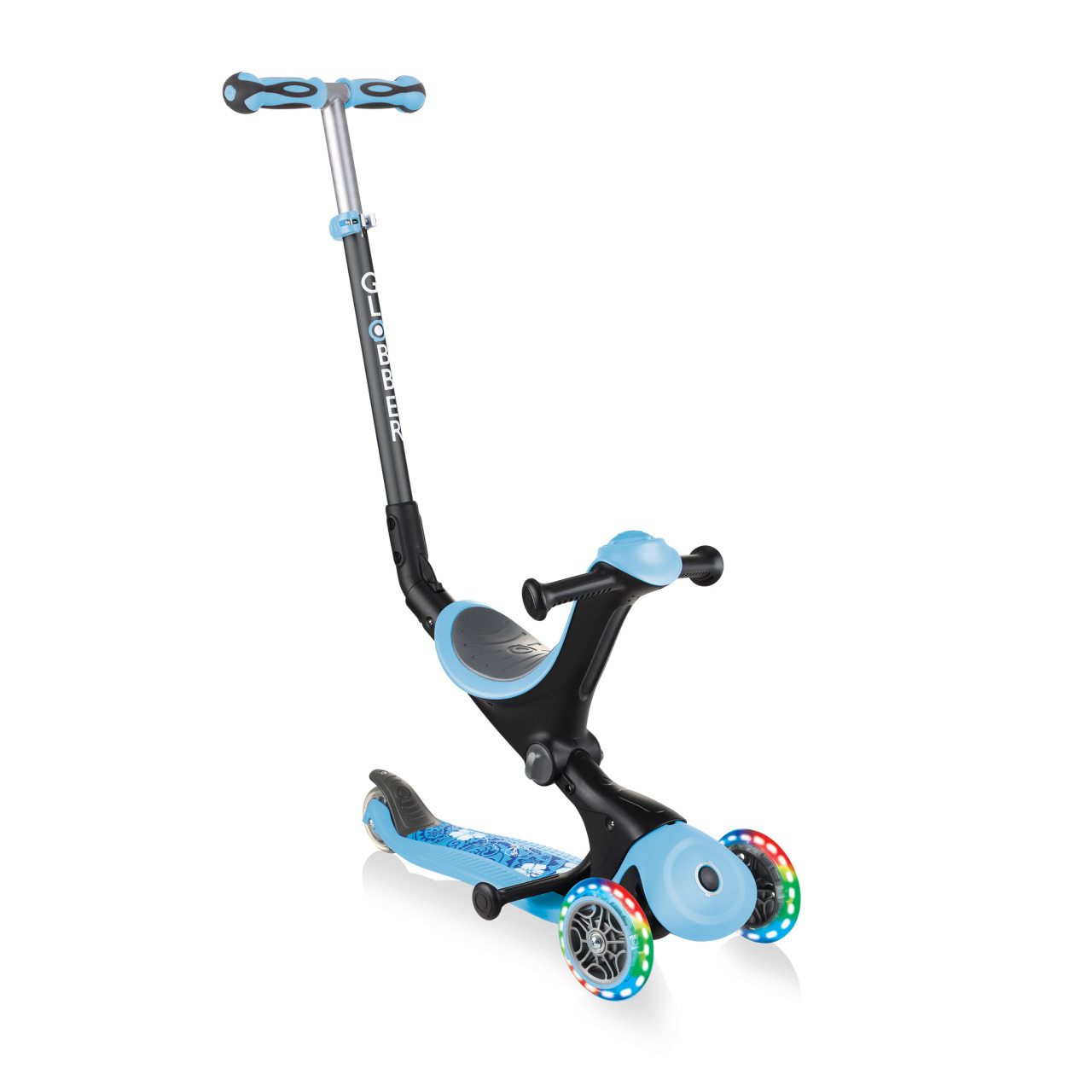 Scooter With Seat For Toddlers Globber GO UP DELUXE FANTASY LIGHTS