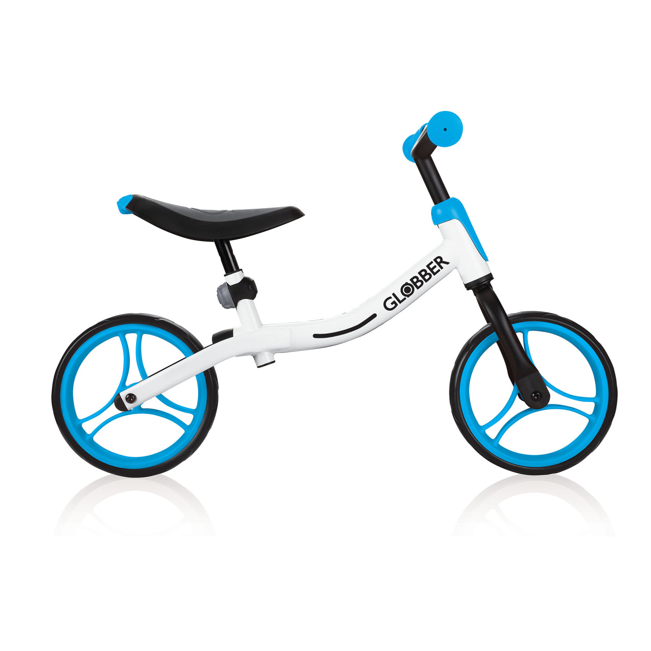 White Blue Balance Bike