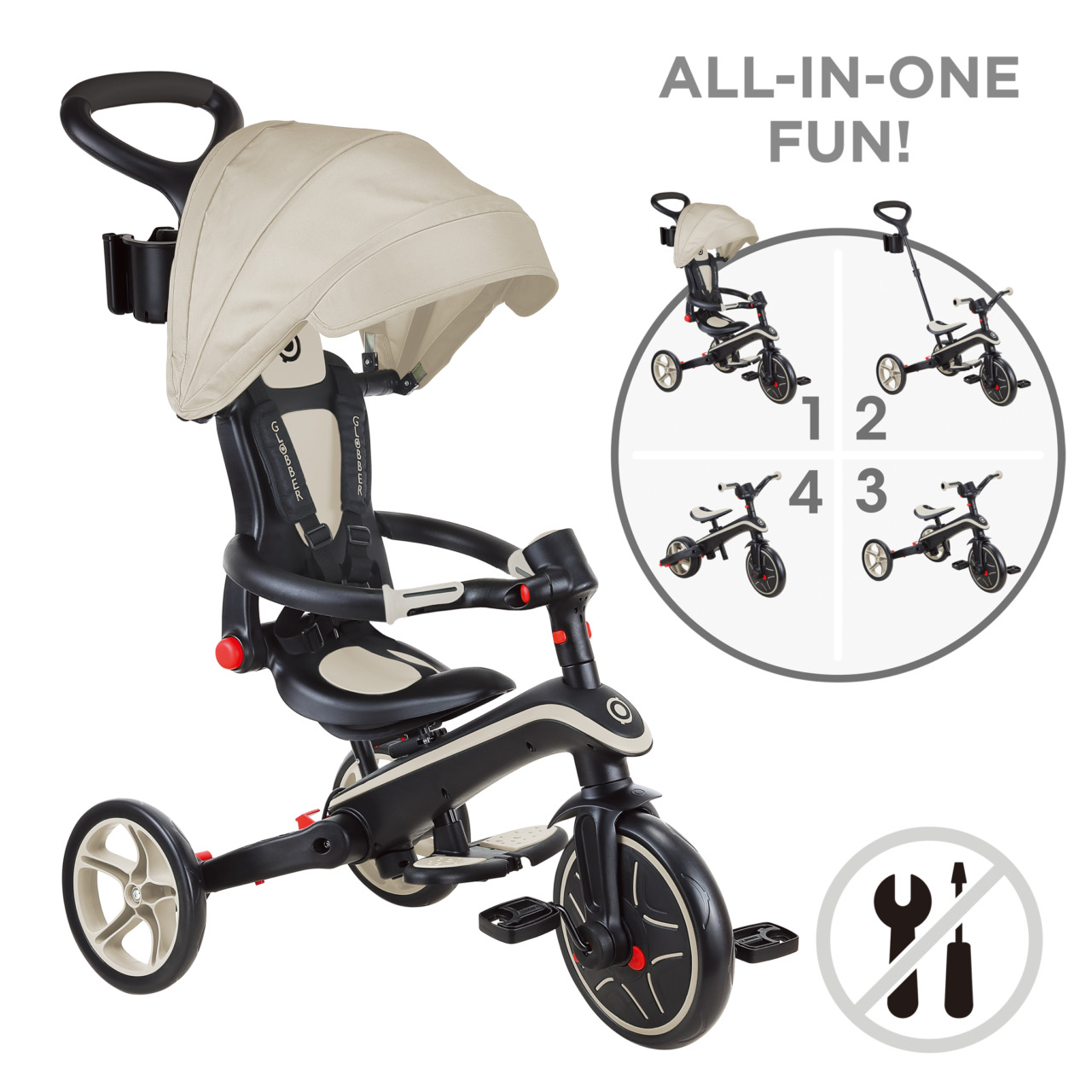 732 466 Foldable Trike Tool Less