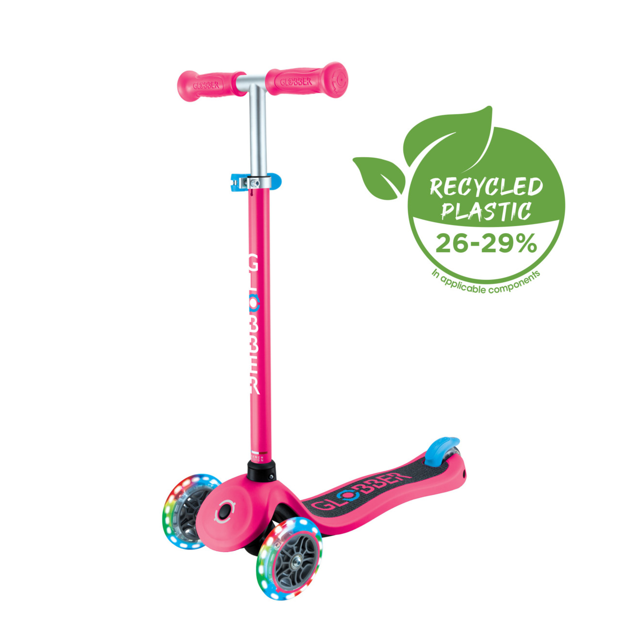 423 610 4 Kid Scooter With Two Front Light On Wheels Recycled Plastic