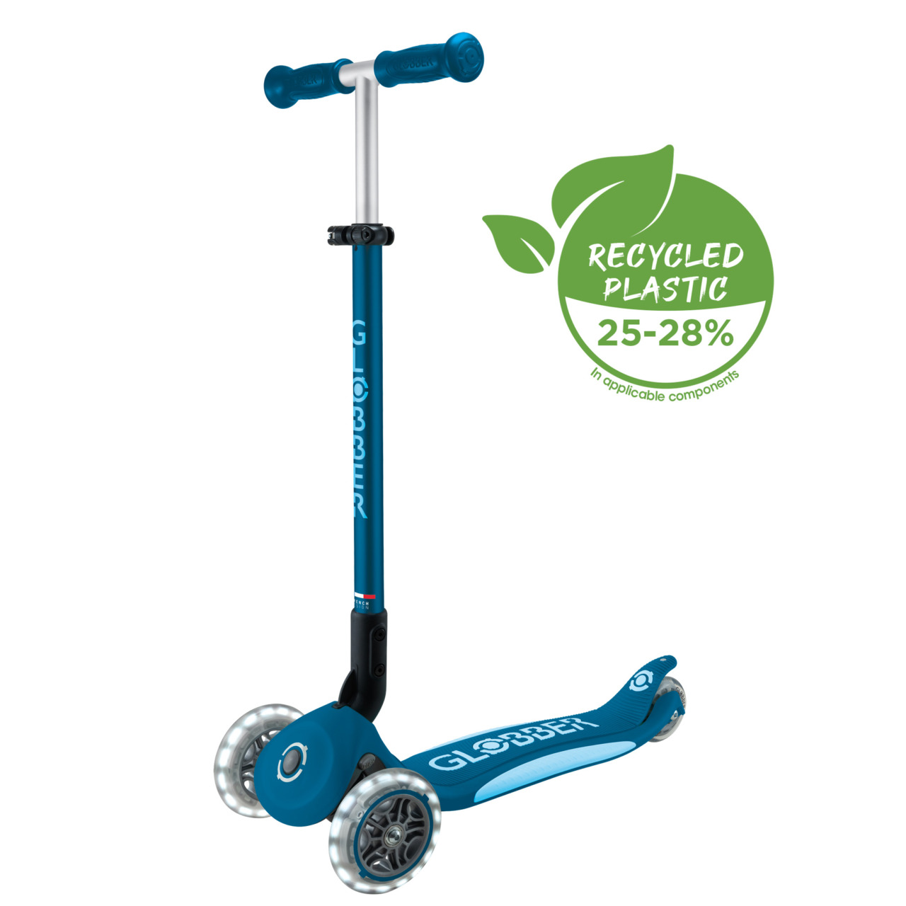 439 601 2 Kid Scooter With Light Up Wheels Recycled Plastic
