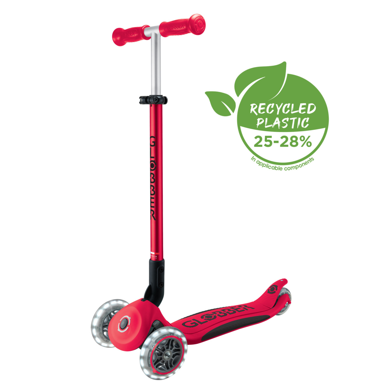439 602 2 Kid Scooter With Light Up Wheels Recycled Plastic