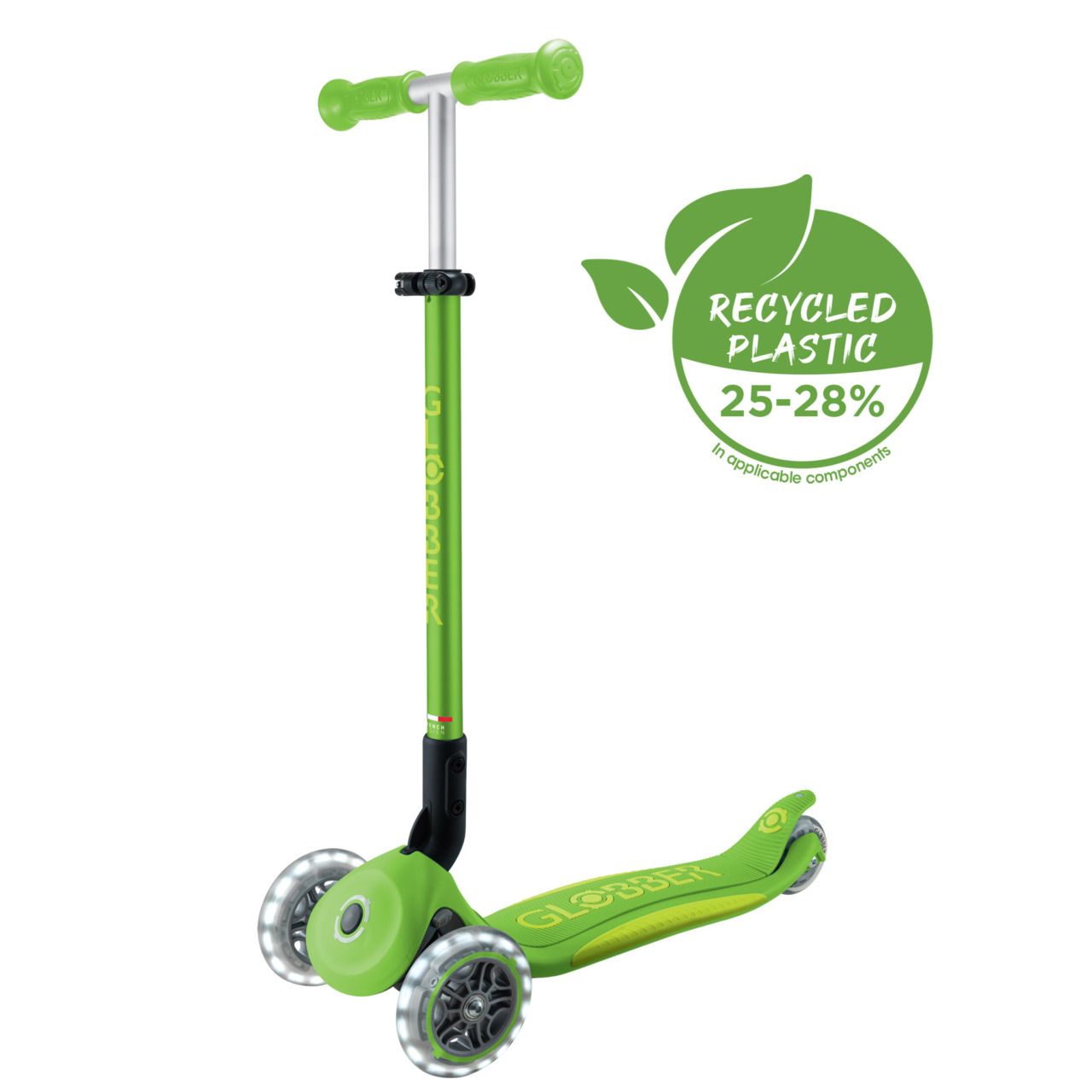439 606 2 Kid Scooter With Light Up Wheels Recycled Plastic