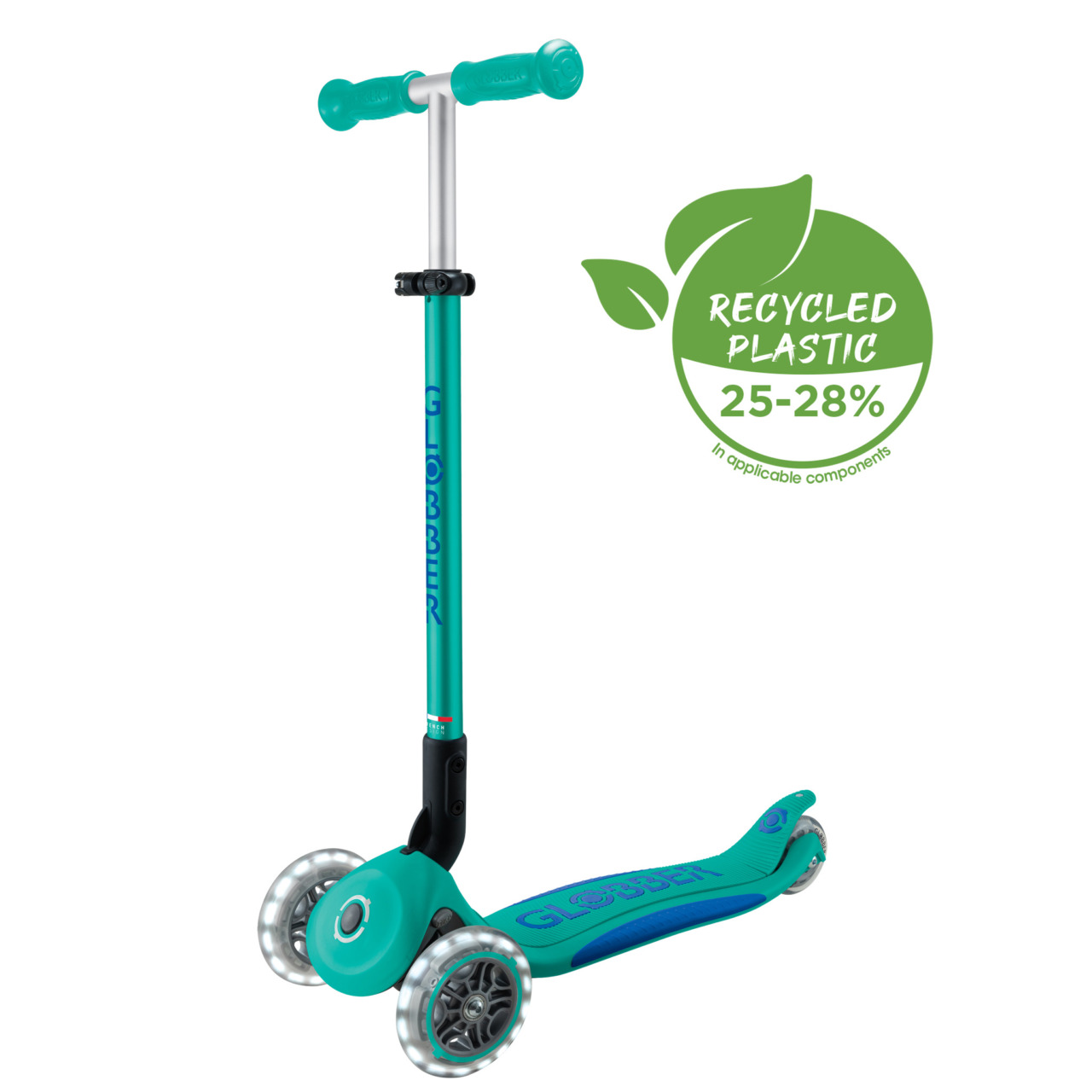 439 607 2 Kid Scooter With Light Up Wheels Recycled Plastic