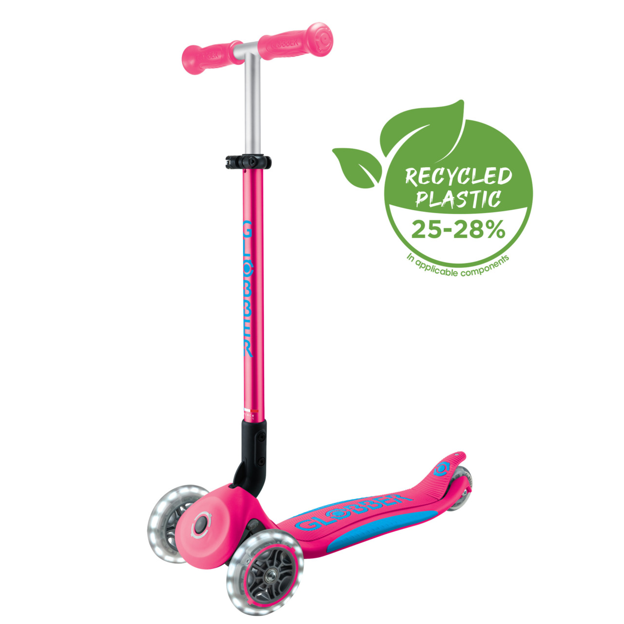 439 610 2 Kid Scooter With Light Up Wheels Recycled Plastic