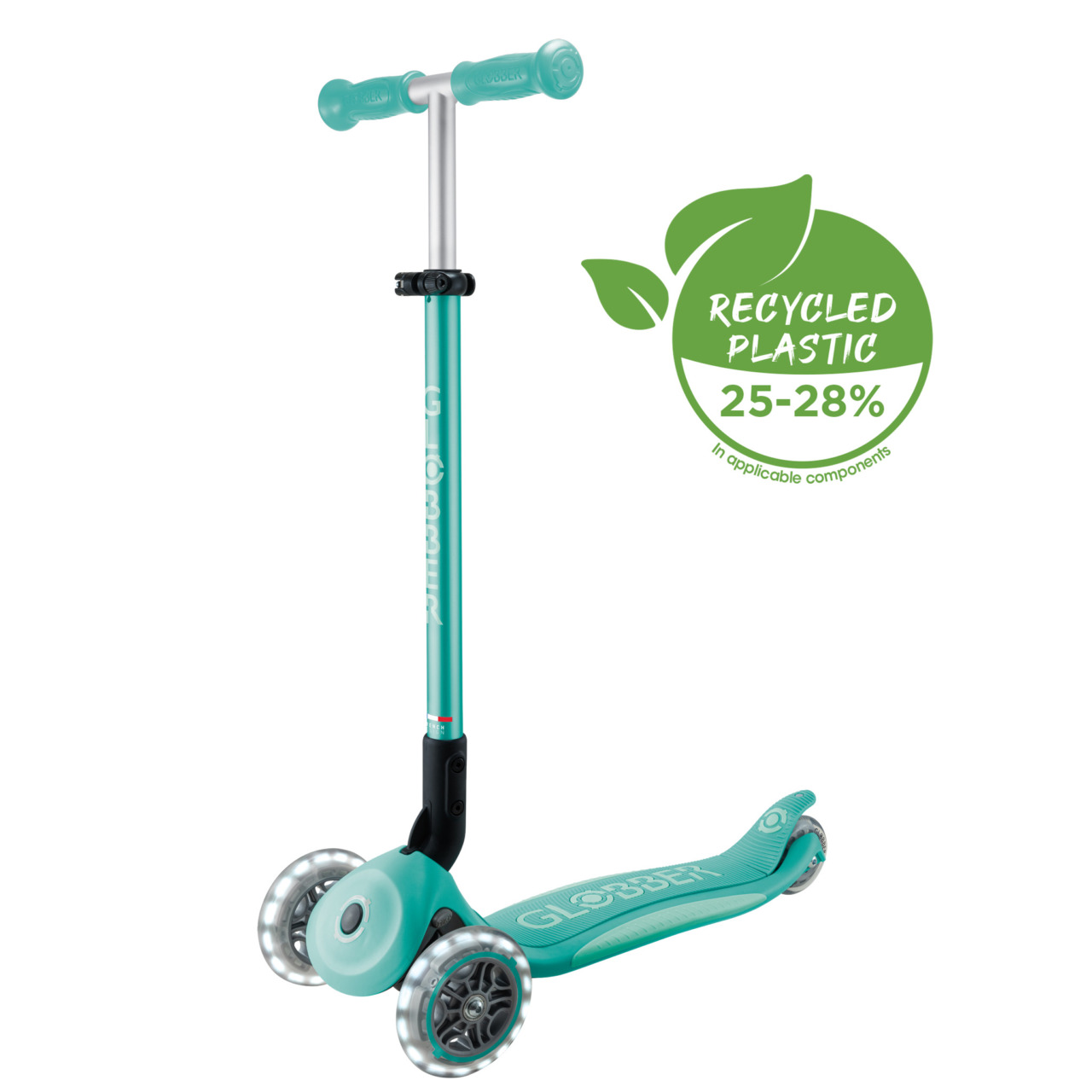 439 706 2 Kid Scooter With Light Up Wheels Recycled Plastic